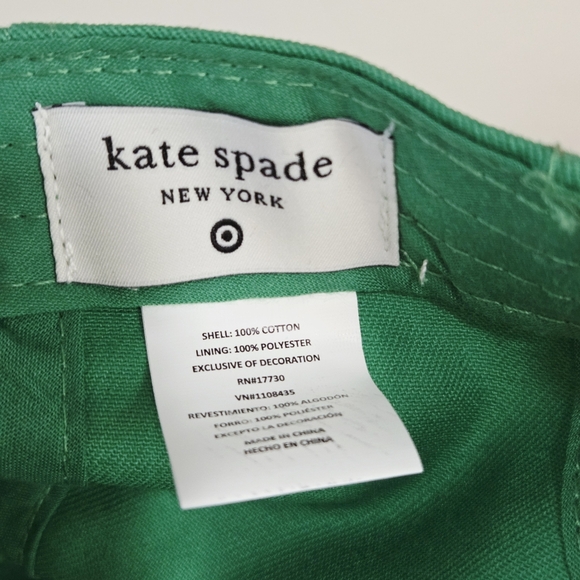 kate spade green "party hat" baseball cap - Picture 3 of 4